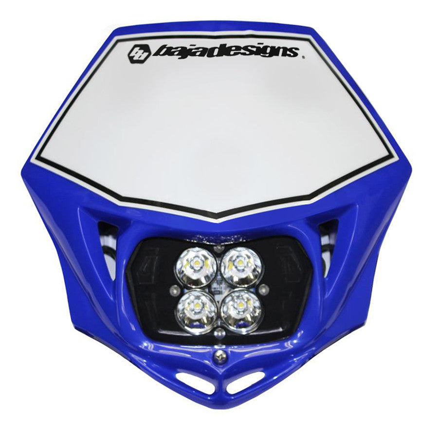 Motorcycle Headlight A/C or D/C LED Race Light White Squadron Sport or Pro Clear Spot w/ Shell Baja Designs