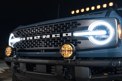 SPV Parts 2021+ Ford Bronco Modular HD Bumper Post Mounts for 30" Light Bars or 2 Lights