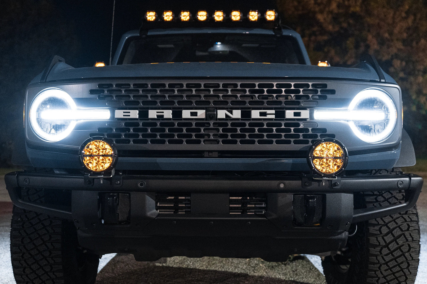 SPV Parts 2021+ Ford Bronco Modular HD Bumper Post Mounts for 30" Light Bars or 2 Lights