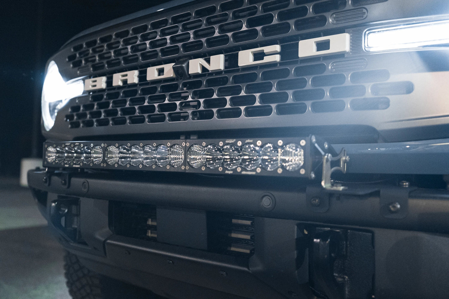 SPV Parts 2021+ Ford Bronco Modular HD Bumper Post Mounts for 30" Light Bars or 2 Lights