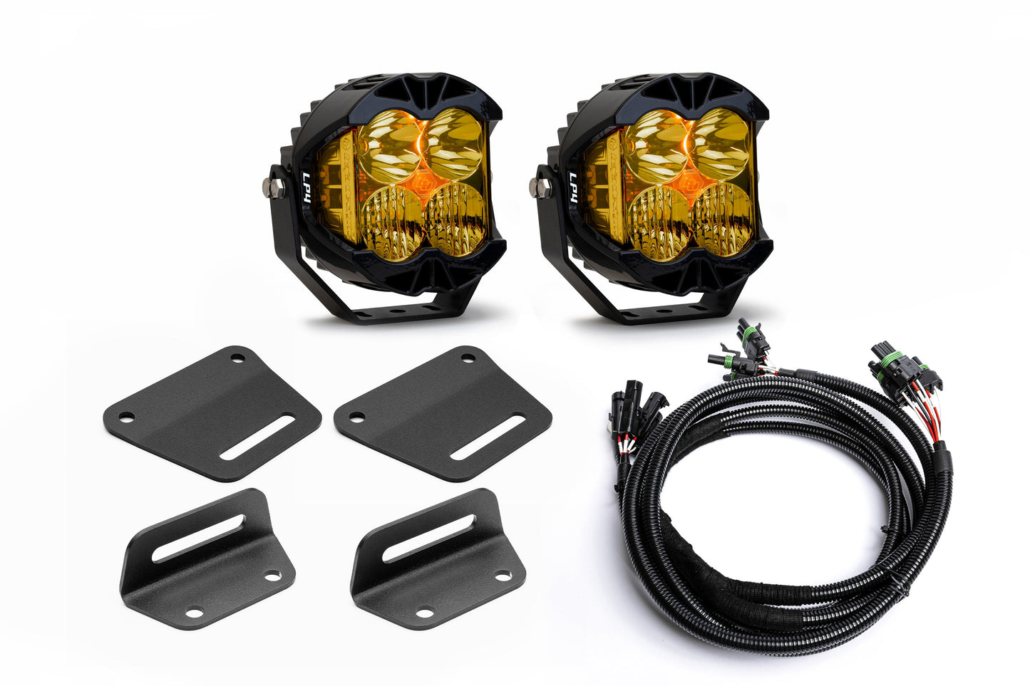 2024+ Gen 3 Ford Raptor (& Tremor) MODULAR Bumper POST MOUNT Light Kits for ONE Pair of Large Lights by SPV Parts