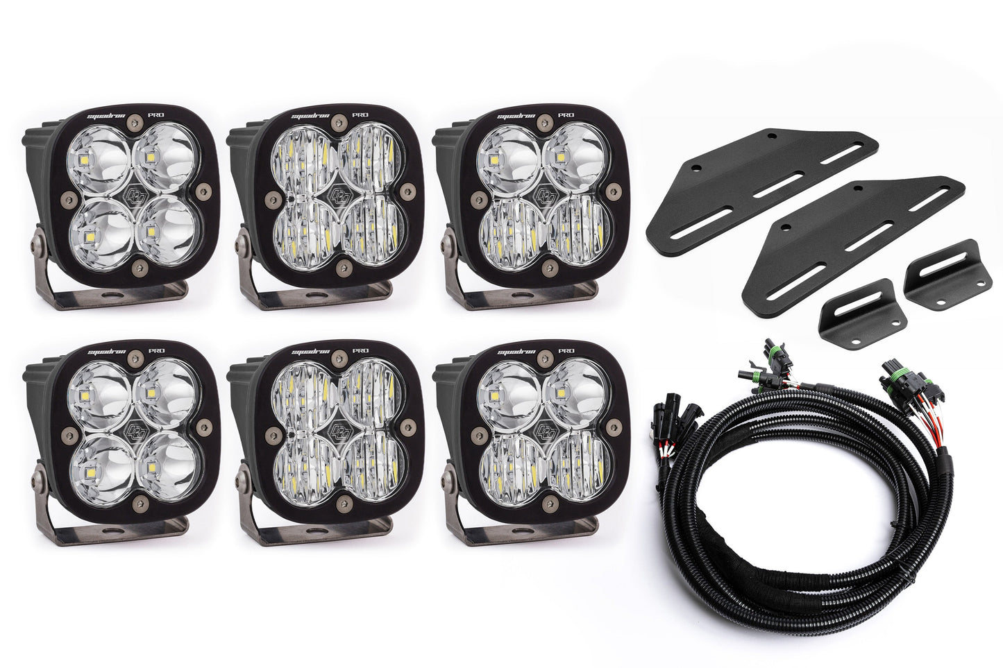 SPV Parts 2024+ Raptor MODULAR BUMPER - Baja Designs Sport & PRO Triple POST MOUNT Light Kit