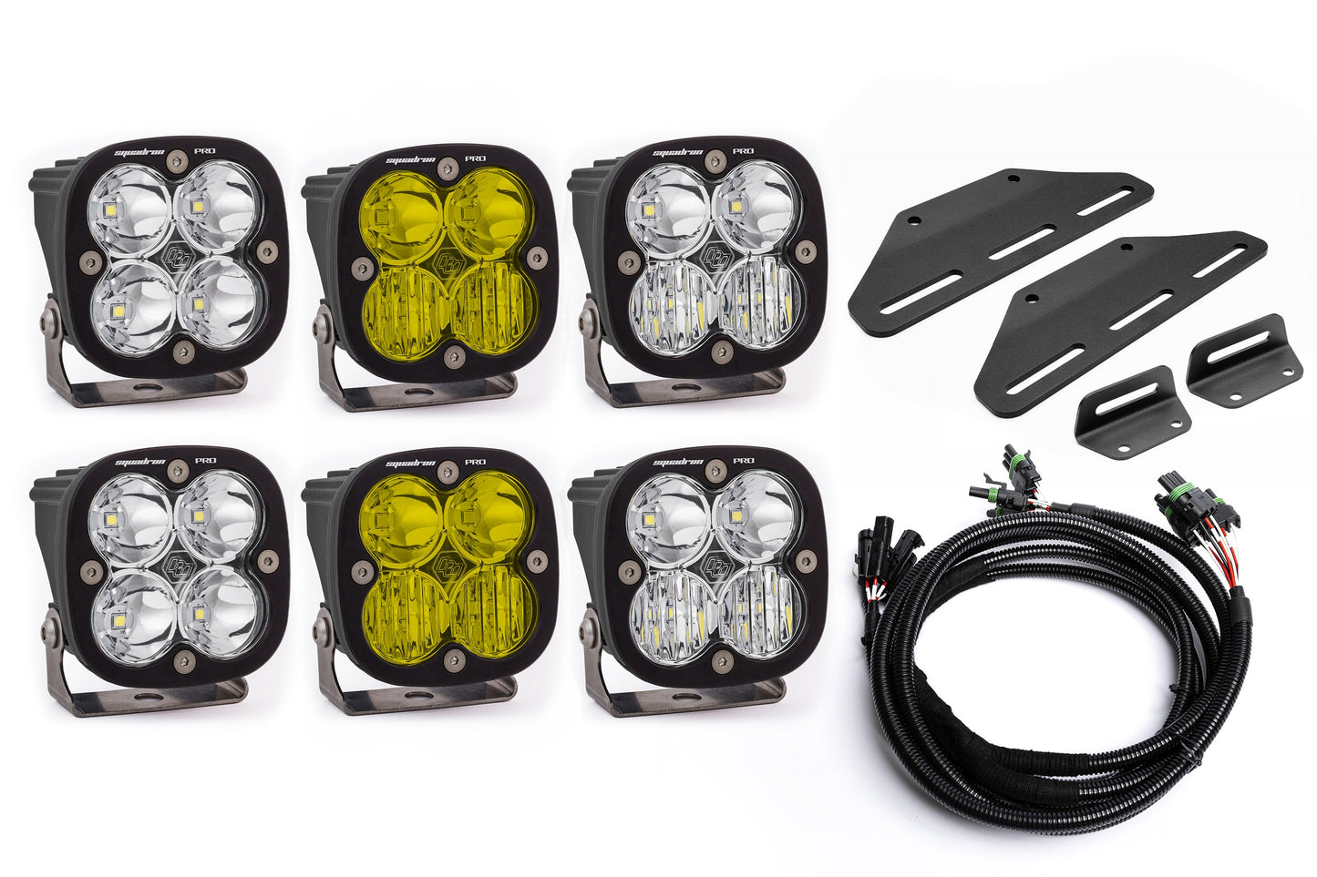 SPV Parts 2024+ Raptor MODULAR BUMPER - Baja Designs Sport & PRO Triple POST MOUNT Light Kit