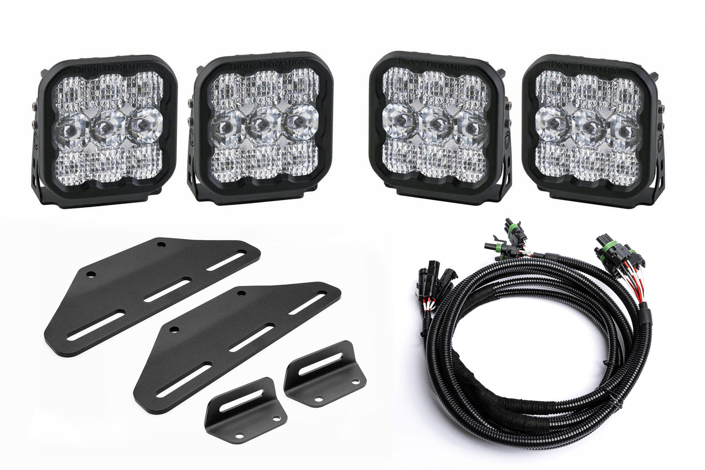 2024+ Gen 3 Ford Raptor (& Tremor) MODULAR Bumper POST MOUNT Light Kits for TWO PAIRS of Large Lights by SPV Parts