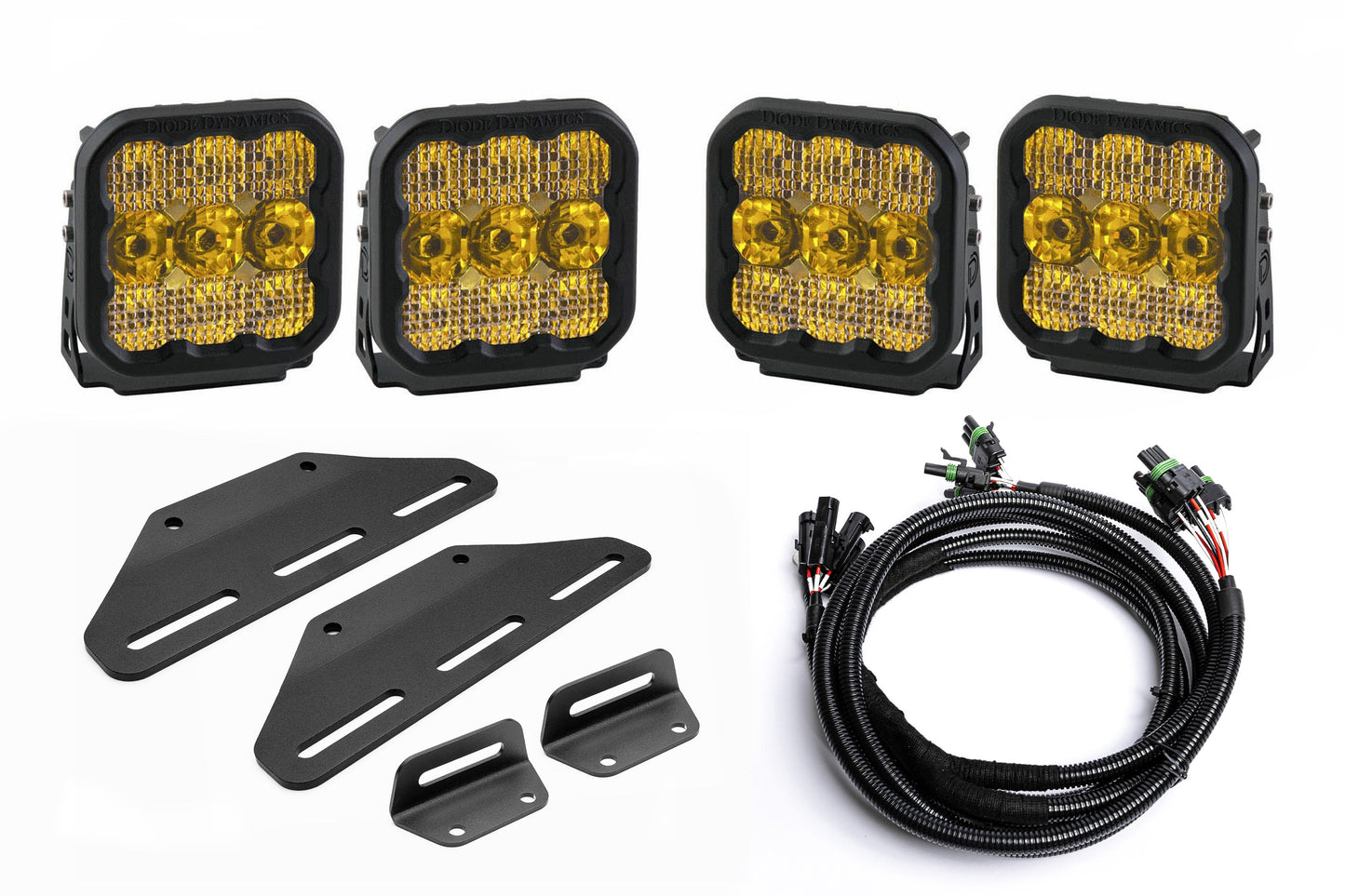 2024+ Gen 3 Ford Raptor (& Tremor) MODULAR Bumper POST MOUNT Light Kits for TWO PAIRS of Large Lights by SPV Parts