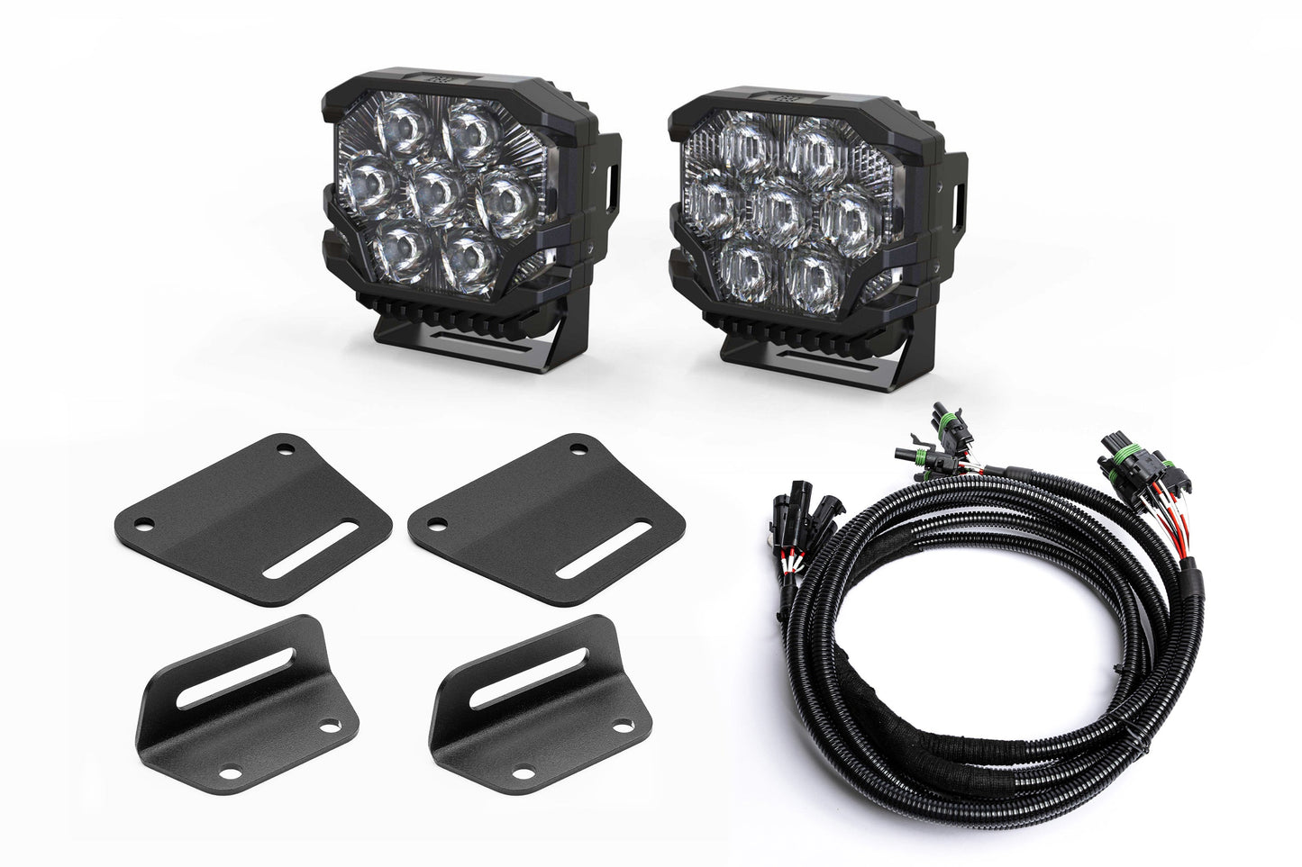 2024+ Gen 3 Ford Raptor (& Tremor) MODULAR Bumper POST MOUNT Light Kits for ONE Pair of Large Lights by SPV Parts