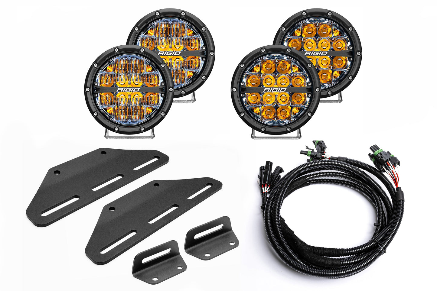 2024+ Gen 3 Ford Raptor (& Tremor) MODULAR Bumper POST MOUNT Light Kits for TWO PAIRS of Large Lights by SPV Parts