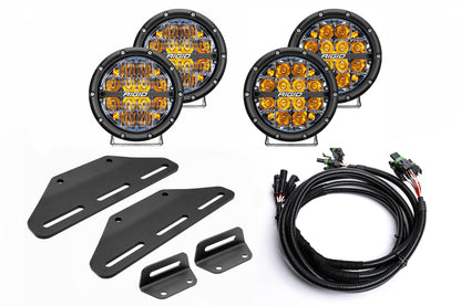 2024+ Gen 3 Ford Raptor (& Tremor) MODULAR Bumper POST MOUNT Light Kits for TWO PAIRS of Large Lights by SPV Parts