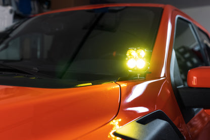 SPV Parts Baja Designs Squadron 2.0 or S2 - A-Pillar (Ditch) Light Kit for Ford 2017-2020 Raptor/F-150 (RGBW Backlight)