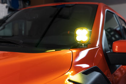 SPV Parts Baja Designs Squadron 2.0 or S2 A-Pillar (Ditch) Light Kit for Ford 2021+ Raptor/F-150/Tremor & 20-22 Super Duty (RGBW Backlit)