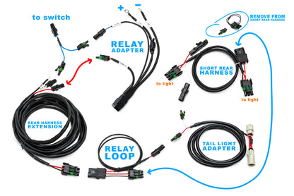 Rear Harness to Tail Light Adapter Relay Loop Harness (Connect Reverse Trigger to Relay) (SPV Harness System)