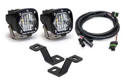 SPV Parts Baja Designs Squadron 2.0 or S2 A-Pillar (Ditch) Light Kit for Ford 2021+ Raptor/F-150/Tremor & 20-22 Super Duty (RGBW Backlit)