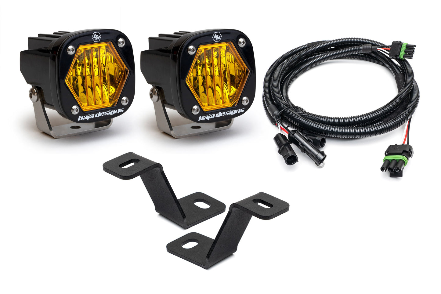 SPV Parts Baja Designs Squadron 2.0 or S2 A-Pillar (Ditch) Light Kit for Ford 2021+ Raptor/F-150/Tremor & 20-22 Super Duty (RGBW Backlit)