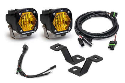 SPV Parts Baja Designs Squadron 2.0 or S2 A-Pillar (Ditch) Light Kit for Ford 2021+ Raptor/F-150/Tremor & 20-22 Super Duty (RGBW Backlit)