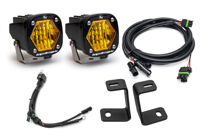 SPV Parts Baja Designs Squadron 2.0 or S2 - A-Pillar (Ditch) Light Kit for Ford 2017-2020 Raptor/F-150 (RGBW Backlight)