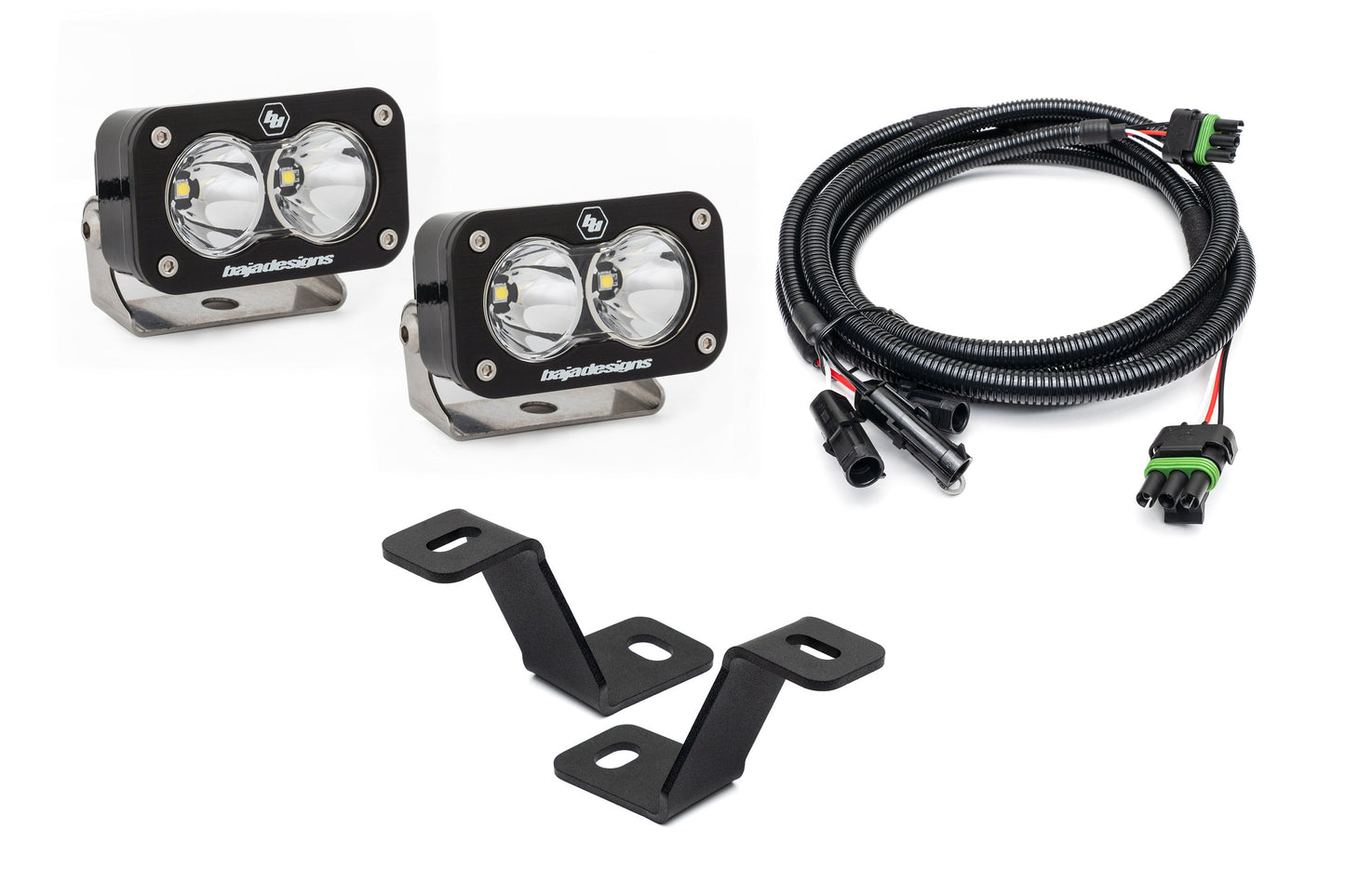 SPV Parts Baja Designs Squadron 2.0 or S2 A-Pillar (Ditch) Light Kit for Ford 2021+ Raptor/F-150/Tremor & 20-22 Super Duty (RGBW Backlit)