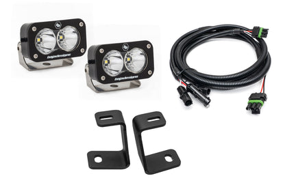 SPV Parts Baja Designs Squadron 2.0 or S2 - A-Pillar (Ditch) Light Kit for Ford 2017-2020 Raptor/F-150 (RGBW Backlight)