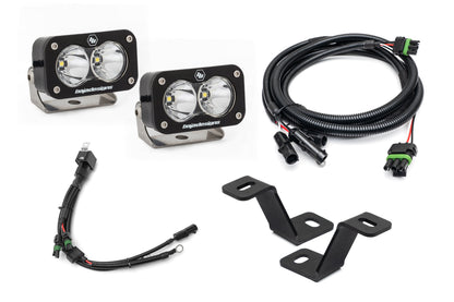 SPV Parts Baja Designs Squadron 2.0 or S2 A-Pillar (Ditch) Light Kit for Ford 2021+ Raptor/F-150/Tremor & 20-22 Super Duty (RGBW Backlit)