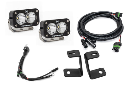 SPV Parts Baja Designs Squadron 2.0 or S2 - A-Pillar (Ditch) Light Kit for Ford 2017-2020 Raptor/F-150 (RGBW Backlight)