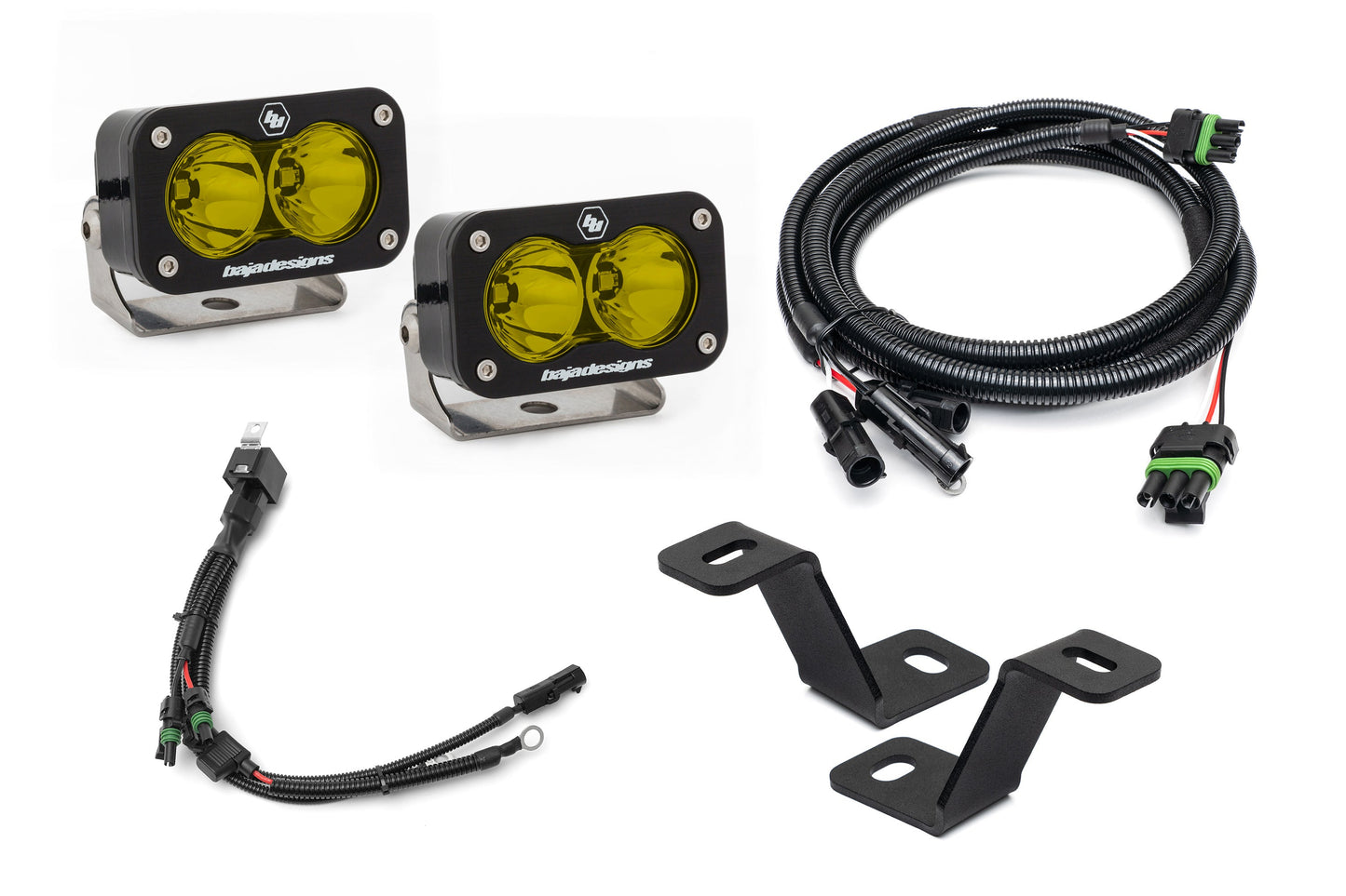 SPV Parts Baja Designs Squadron 2.0 or S2 A-Pillar (Ditch) Light Kit for Ford 2021+ Raptor/F-150/Tremor & 20-22 Super Duty (RGBW Backlit)