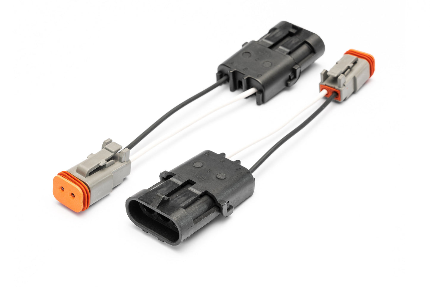 SPV Parts Harness 2 Pole DT Connector CROSSOVER Adapters (Pair) - SPV Harness System (Works with MANY vehicles, See Details)