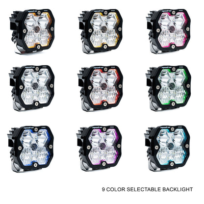 Baja Designs Squadron 2.0 Pro LED Pods (Sold in Singles) (RGBW Backlit)