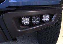 SPV Parts 2017-2020 Ford Raptor Baja Designs Squadron 2.0 Sport & PRO Triple Fog Light Kit (With Brackets) (RGBW Backlit)