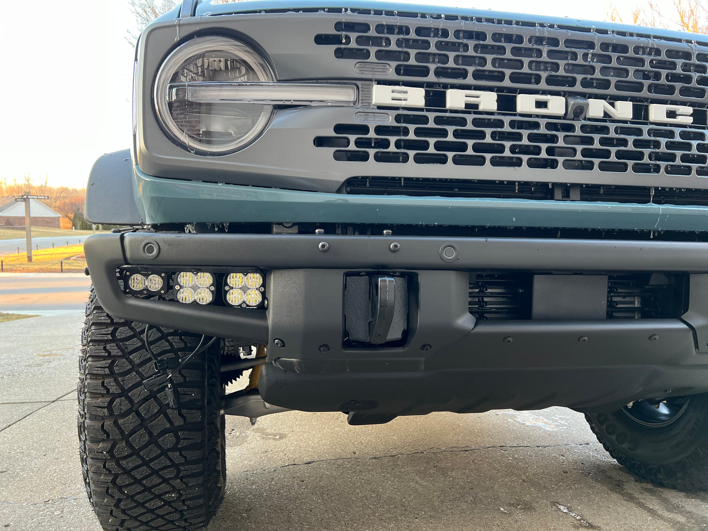 2021- 2025 Ford BRONCO Baja Designs Squadron 2.0 Sport & PRO Triple Fog Light Kit W/S2 (Modular Bumper, INCLUDING RAPTOR) (RGBW Backlit)