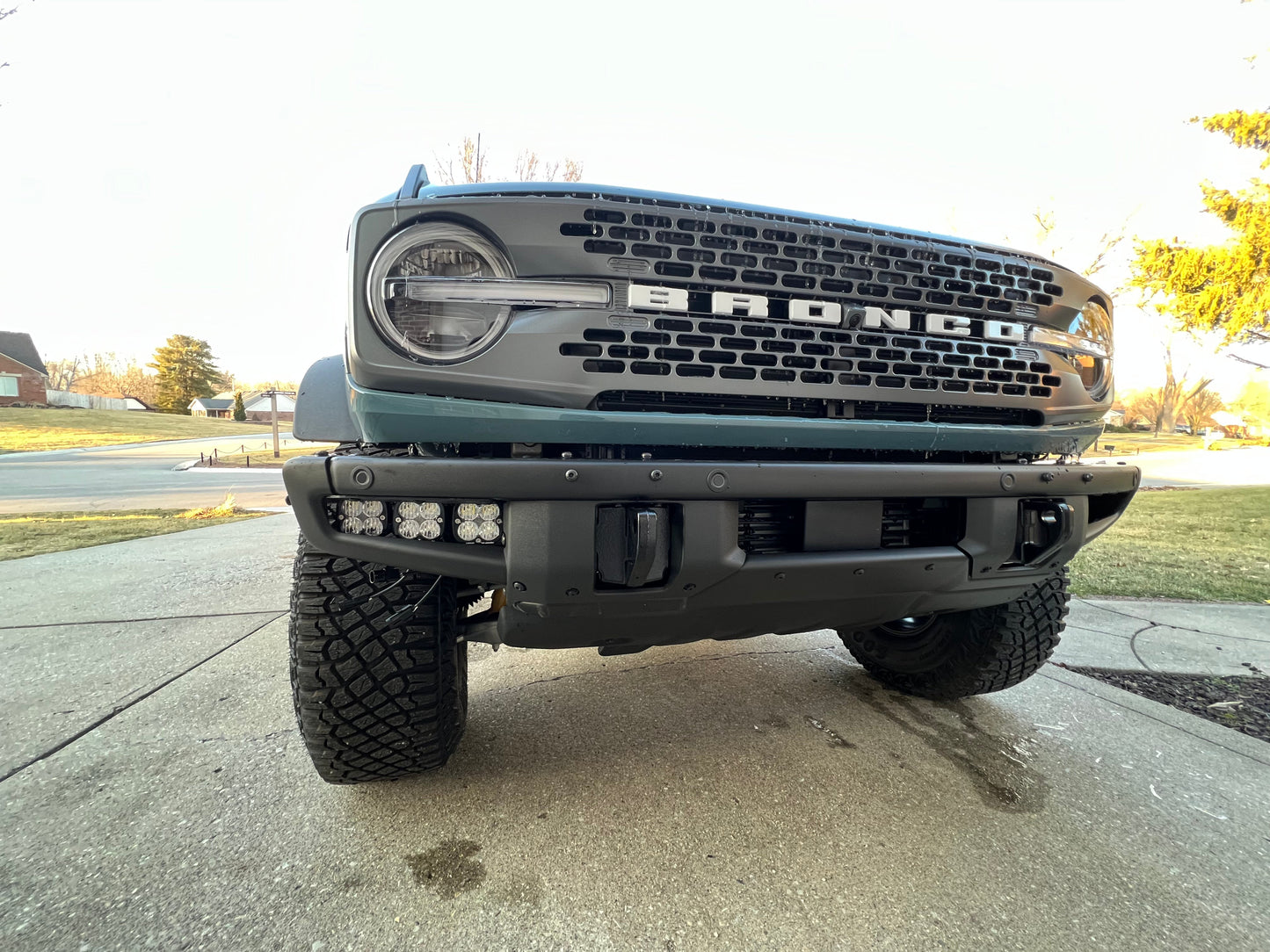 2021- 2025 Ford BRONCO Baja Designs Squadron 2.0 Sport & PRO Triple Fog Light Kit (Modular Bumper, INCLUDING RAPTOR) (RGBW Backlit)
