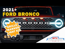 2021+ Bronco SMOKED Grille (Amber LED) Marker Lights - By SPV