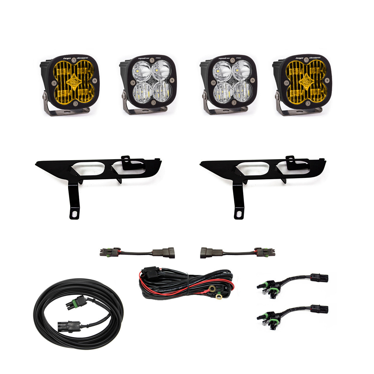2021-2023 FORD F-150 Baja Designs SQUADRON SAE/SPORT FOG POCKET LIGHT KIT (w/Daytime Running Lights)