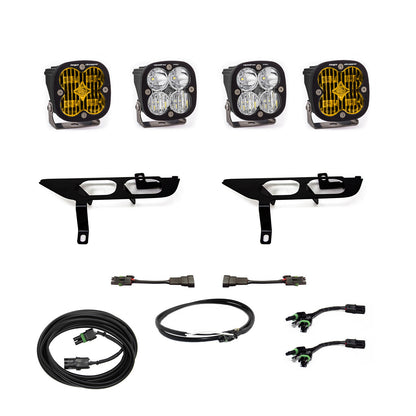 2021-2023 FORD F-150 Baja Designs SQUADRON SAE/PRO FOG POCKET LIGHT KIT (w/Daytime Running Lights)