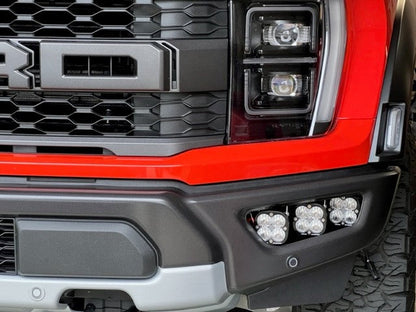 SPV Parts 2021-2025 Ford Raptor Baja Designs Sport & PRO Triple Fog Light Kit (With Brackets)