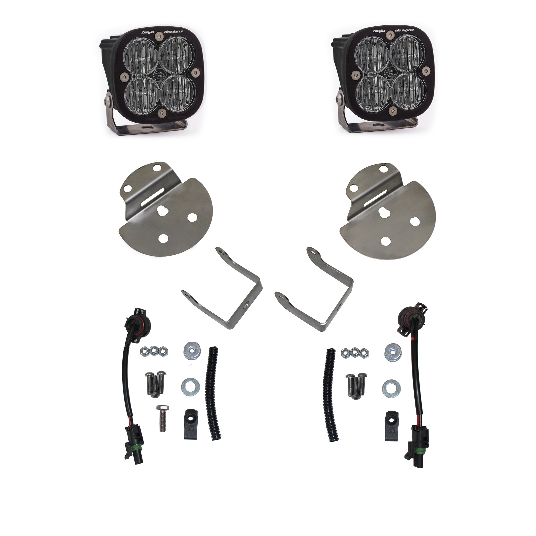 Baja Designs Squadron SAE LED Light Kit - Fits Chevy/GMC 15-19 Canyon, Colorado, Sierra/Silverado 2500/3500 (Set)