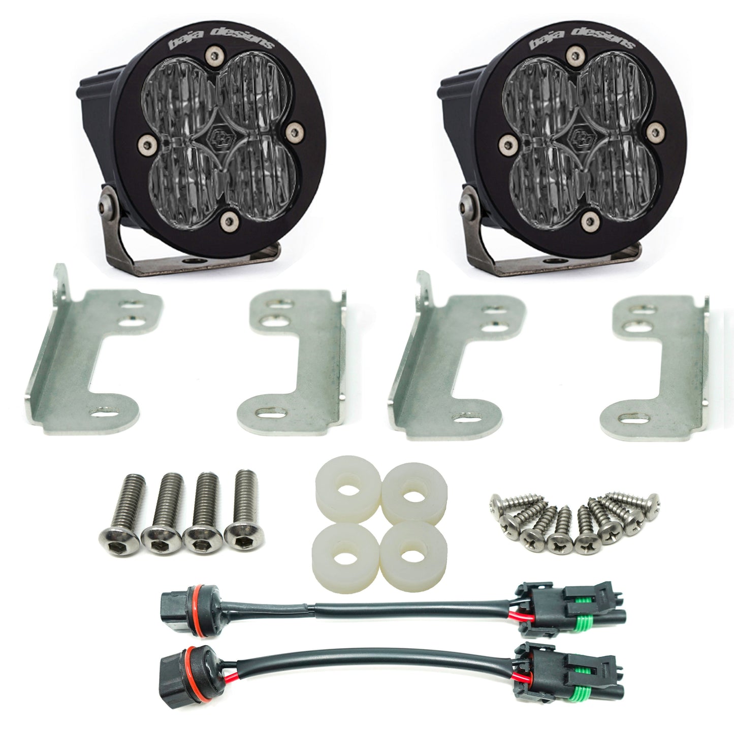 Baja Designs Squadron-R SAE LED Light Kit - Fits Jeep Wrangler 18+ JL / JT Sahara (Set)
