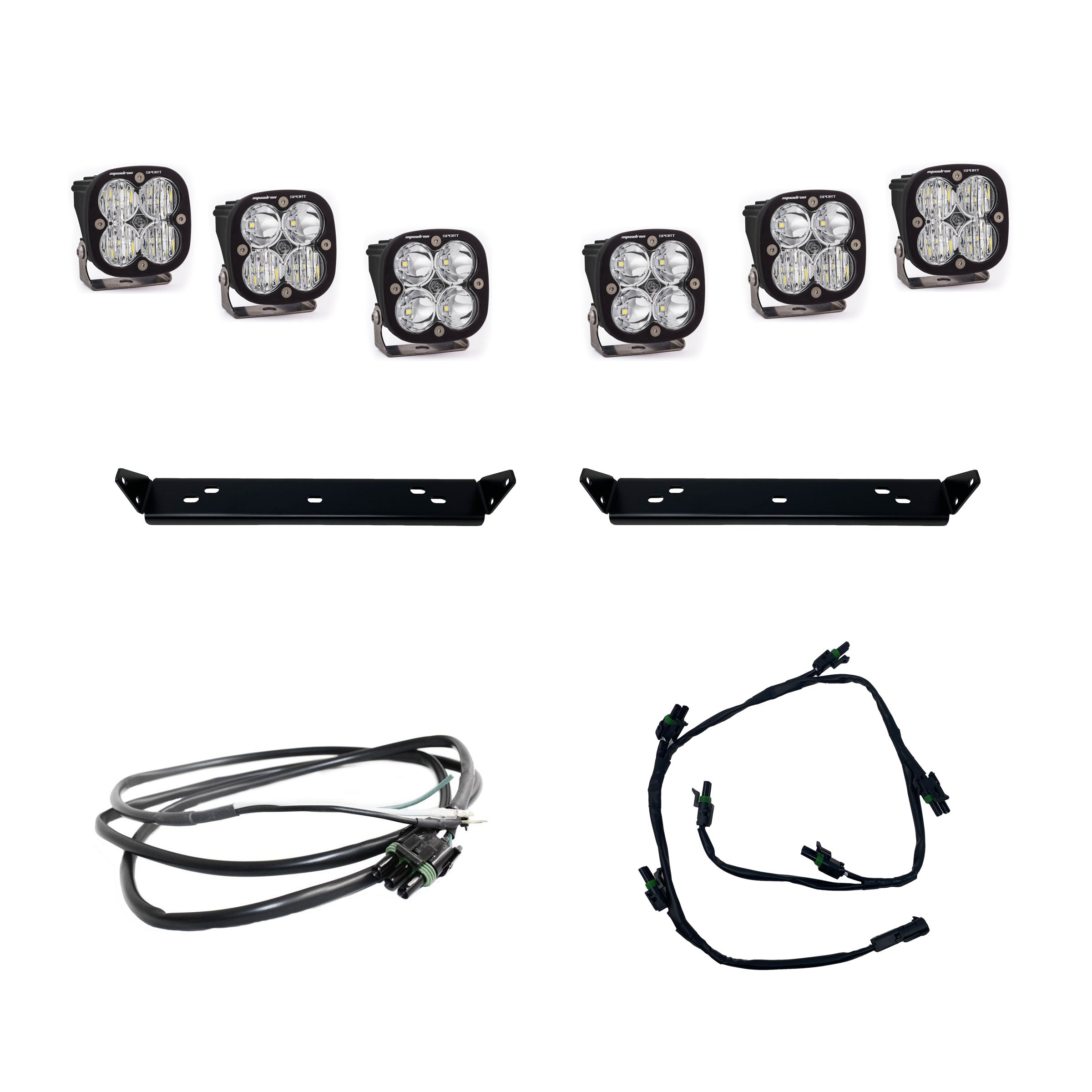 Baja Designs Squadron Sport & Pro Behind Grille Light Kit fit 21-On Ford Raptor