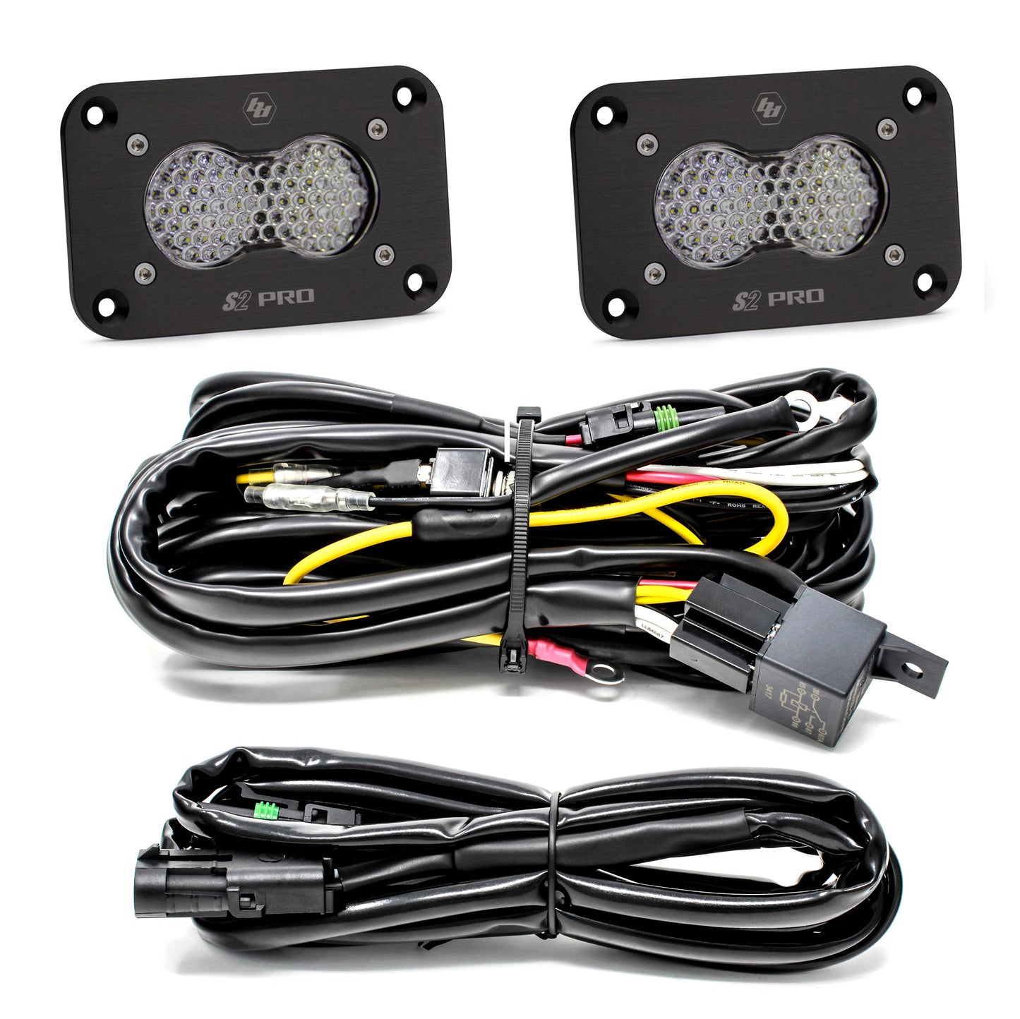 Baja Designs S2 Pro UNIVERSAL FLUSH MOUNT REVERSE LED Light Kit - 487807 & 487808