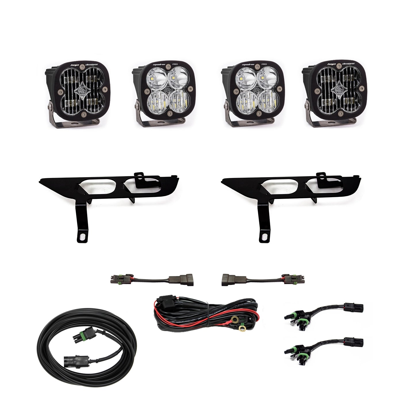 2021-2023 FORD F-150 Baja Designs SQUADRON SAE/SPORT FOG POCKET LIGHT KIT (w/Daytime Running Lights)
