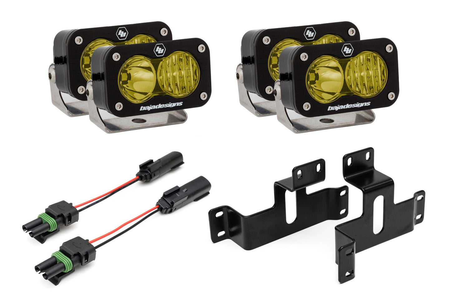 SPV Parts 2021-2025 Ford F-150 & Bronco Raptor OEM Fog Light Upgrade Kit with Brackets and Baja Designs S2 Lights
