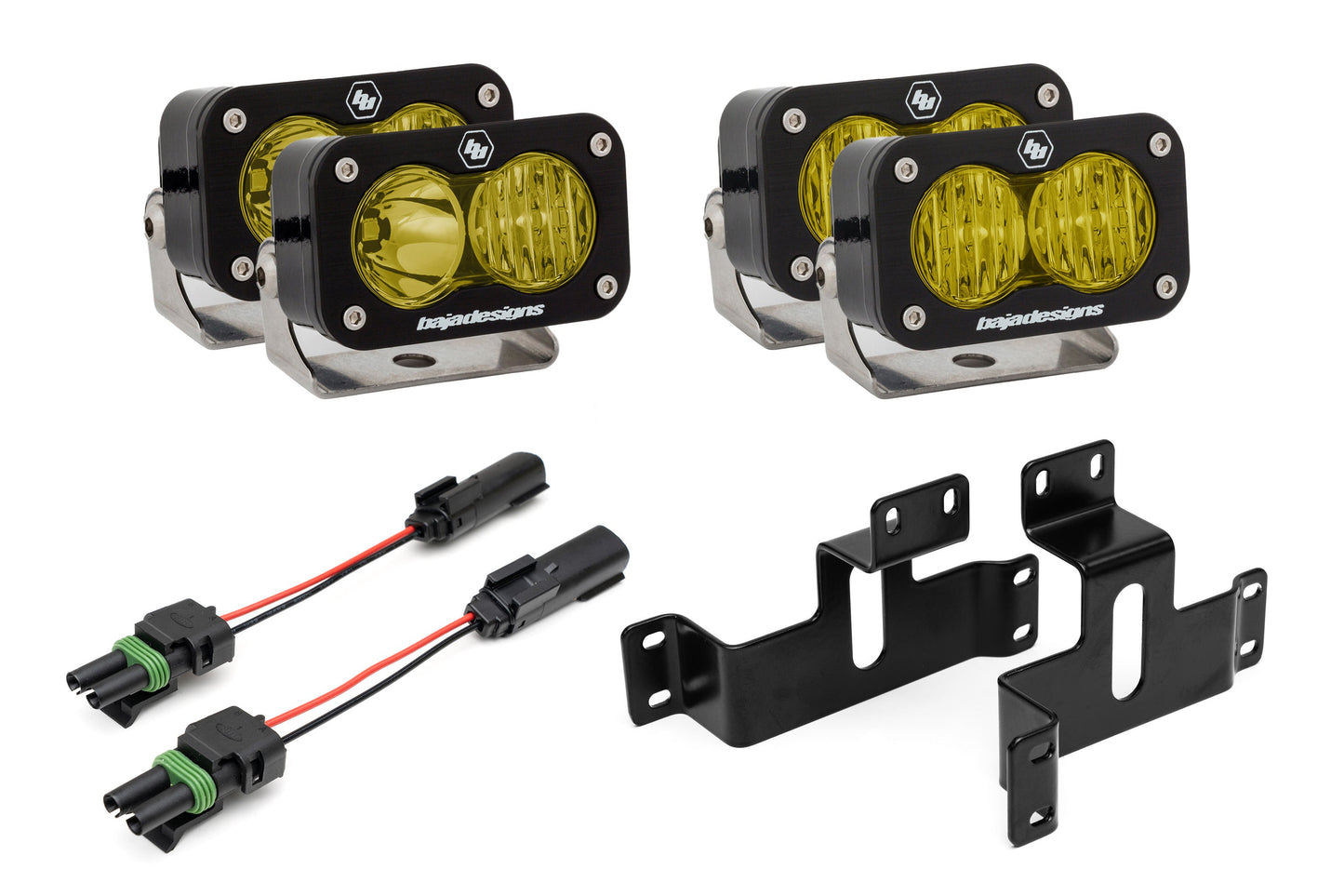 SPV Parts 2021-2025 Ford F-150 & Bronco Raptor OEM Fog Light Upgrade Kit with Brackets and Baja Designs S2 Lights