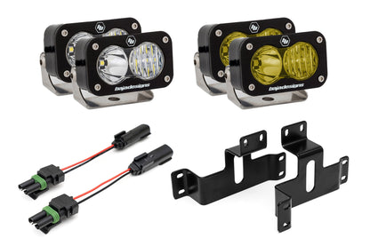 SPV Parts 2021-2025 Ford F-150 & Bronco Raptor OEM Fog Light Upgrade Kit with Brackets and Baja Designs S2 Lights