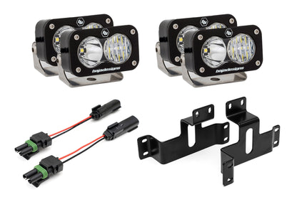 SPV Parts 2021-2025 Ford F-150 & Bronco Raptor OEM Fog Light Upgrade Kit with Brackets and Baja Designs S2 Lights