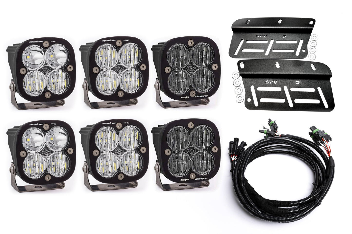 2021- 2025 Ford BRONCO Baja Designs Sport & PRO Triple Fog Light Kit (Modular Bumper, INCLUDING RAPTOR)
