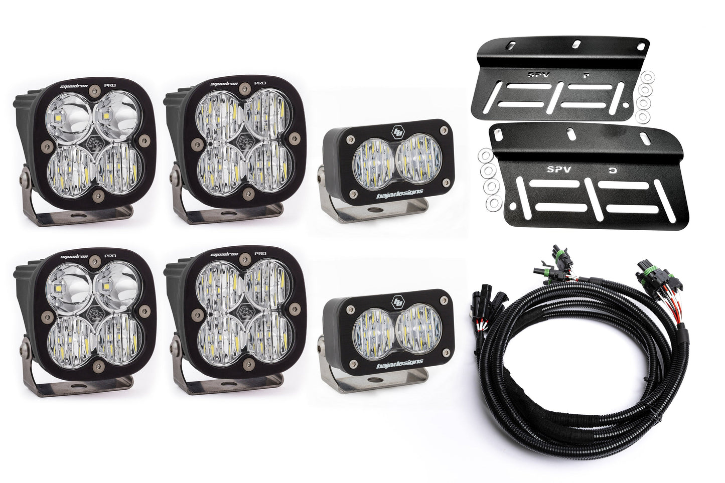 2021- 2025 Ford BRONCO Baja Designs Sport & PRO Triple Fog Light Kit W/S2 (Modular Bumper, INCLUDING RAPTOR)