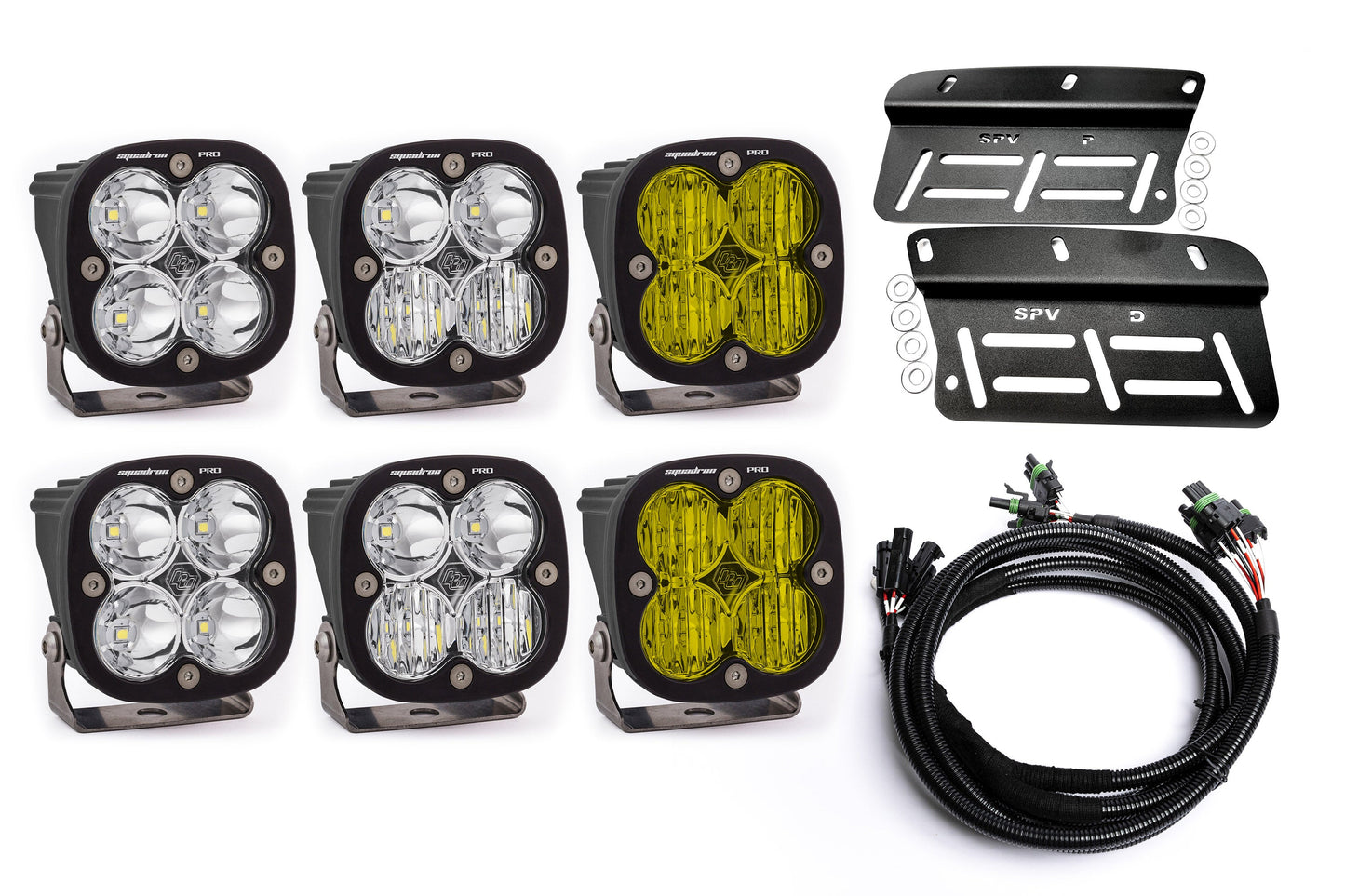 2021- 2025 Ford BRONCO Baja Designs Sport & PRO Triple Fog Light Kit (Modular Bumper, INCLUDING RAPTOR)