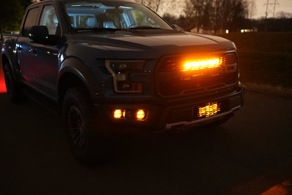 SPV Parts 2021-2025 Ford F-150 Raptor 6''-12'' LOWER Grille Light Bar BRACKETS (Works with BOTH Bumpers)
