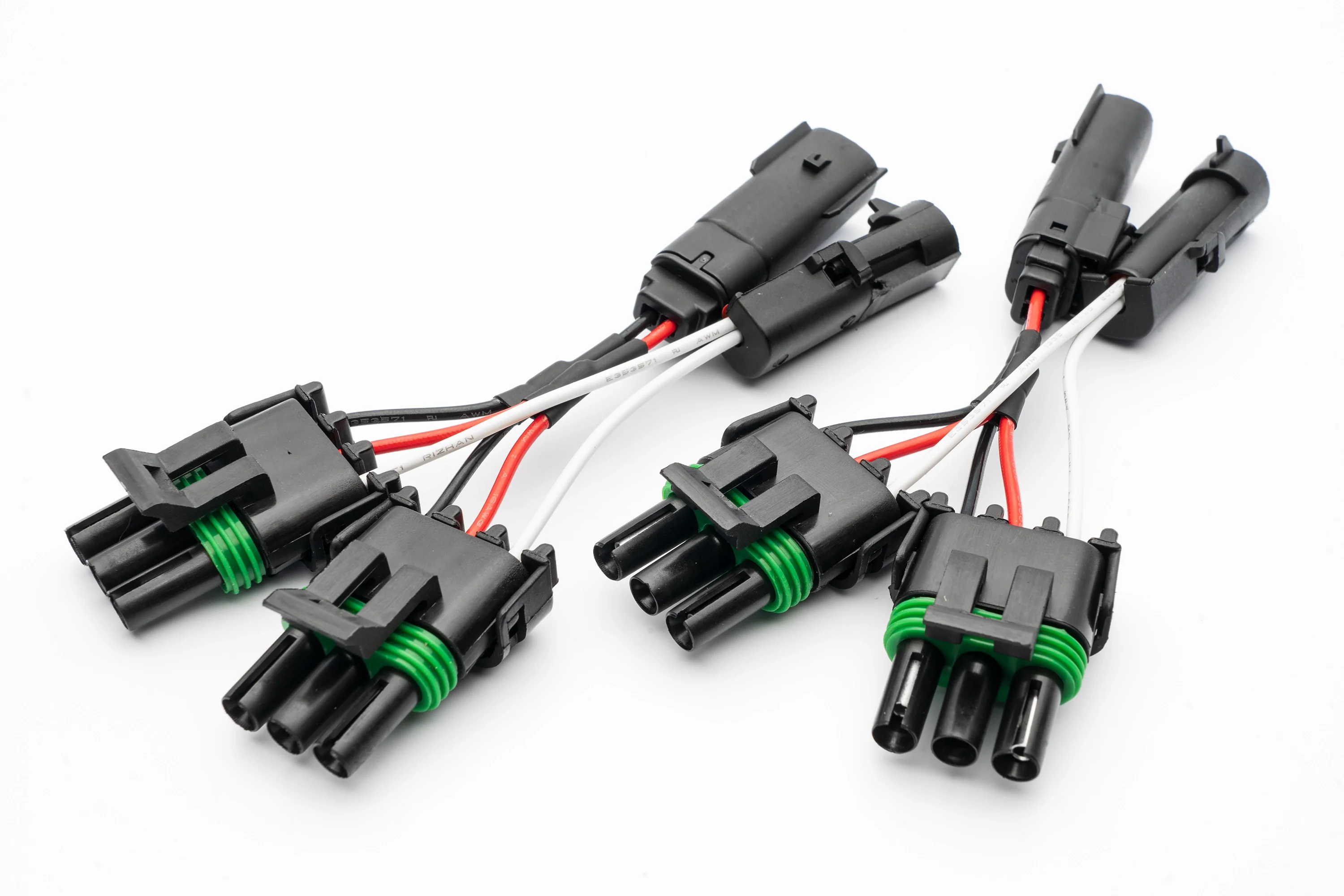 2021-2025 Ford F-150 Raptor OEM FOG Connector (Pair) to DOUBLE 3 Pole Weather Pack Adapter / Backlight Port (Radiance or others)