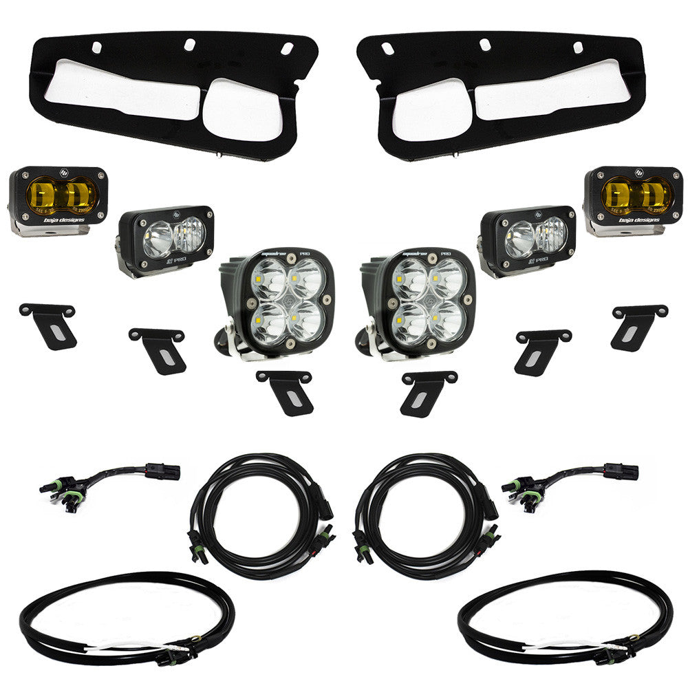 Baja Designs S2 SAE “Sportsmen/PRO” - 21+ Ford Bronco Fog Pocket Light Kits - Modular Bumper