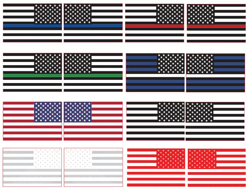 SPV Parts American Flag Vehicle Graphics Left & Right (assorted)