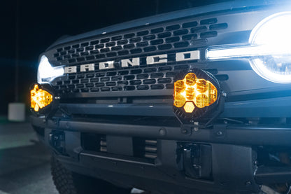 SPV Parts 2021+ Ford Bronco Modular Bumper Light / Light Bar Kit with 30" Light Bar or 2 Lights